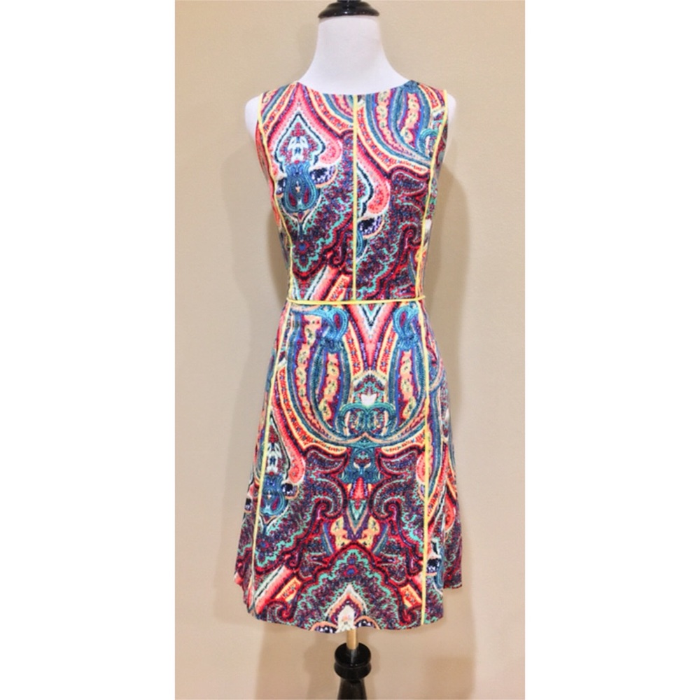 🆕 Robbie Bee Bright Tribal Printed Sheath Dress